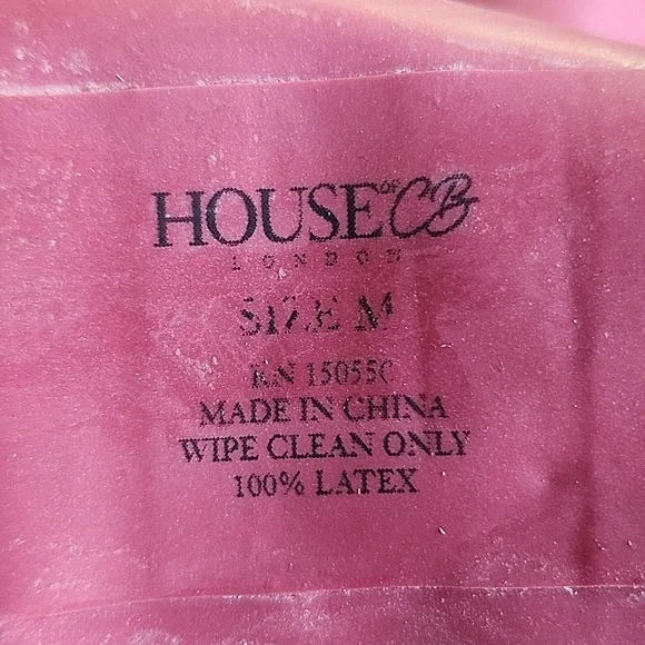 House of CB Electric Rose Pink Latex Riviera Midi Dress Medium - Picture 7 of 15